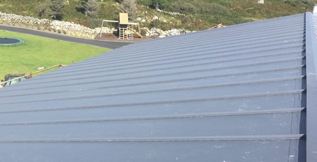 Roofing project on-site in Galway.