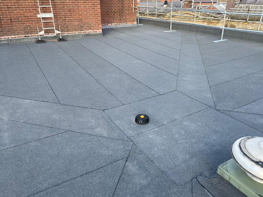 Image featuring a flat roofing system by Icopal.
